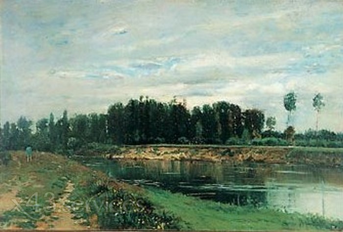 Charles-Francois Daubigny - Ansicht des Flusses Seine - View of the River Seine